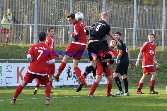 Kreisklasse A FC Weiler vs SPG Kirchardt/Grombach 05.11.2017 (© Kraichgausport / Loerz)